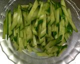 時短！鶏胸肉ときゅうりの棒棒鶏風サラダ♪作り方2写真