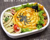 蜘蛛の巣とん平焼き風チャーハン キャラ弁作り方9写真