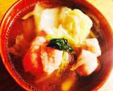 白菜 もやし 鶏肉のお鍋風スープ作り方7写真