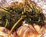 お鍋で作る 鶏と空芯菜の酒蒸し作り方5写真