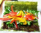 たっぷり野菜でローフード海苔巻き作り方4写真
