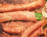 薄切り牛タン巻き☆胡瓜とオイスターソース作り方6写真