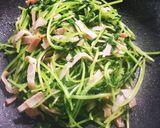 とっても簡単 豆苗とベーコンのおかず作り方4写真