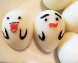 うずらの卵でオバケ♪お弁当ハロウィン♪作り方5写真