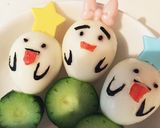 うずらの卵でオバケ♪お弁当ハロウィン♪作り方7写真