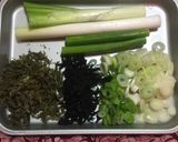 味噌汁爆弾(長ネギ・あおさ・ワカメ)作り方1写真