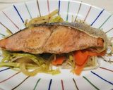 鮭と野菜のフライパン蒸し～バタポンかけ～作り方9写真