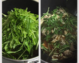 水菜の大量消費 豚と水菜の卵とじ作り方3写真