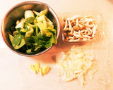 青梗菜としめじのオイスターソース炒め作り方1写真
