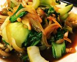 青梗菜としめじのオイスターソース炒め作り方3写真