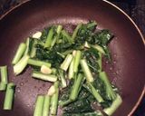 ターツァイのニンニク炒め作り方4写真