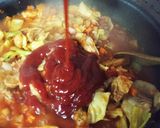豚ロース豚カツ用でガッツリお肉パスタ作り方7写真