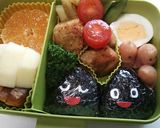 弁当覚書★ 簡単ニコニコおむすび(工作)作り方10写真
