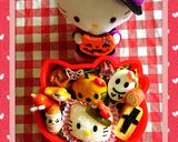 ハロウィンキティちゃん2015遠足弁当作り方1写真
