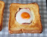 朝食に簡単♪ハムエッグなマヨトースト作り方5写真