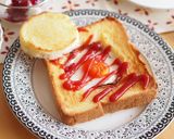 朝食に簡単♪ハムエッグなマヨトースト作り方6写真