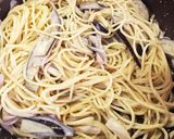 なすときのこのアンチョビクリームパスタ作り方9写真