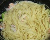 えびとアスパラの明太カルボナーラ作り方11写真