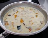 【かぼちゃときのこのミルクスープ】やさしい味♡作り方5写真