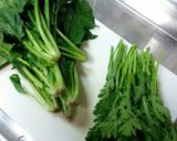 ほうれん草と春菊のごま和えーしょうが醤油作り方2写真