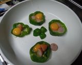 お弁当にピーマンとうずらのピッツア風作り方3写真