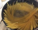 トマトジュースでなすとほうれん草のパスタ作り方5写真
