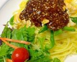 卵とピーマン、麻婆豆腐で冷やし中華！作り方5写真