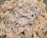 蒸し鶏ゴルゴンゾーラソース和えシチリア風作り方7写真