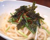 居酒屋メニュ～♪　　明太キムチうどん作り方3写真
