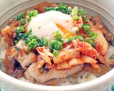 簡単☆温たま豚丼作り方4写真