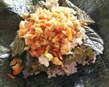エゴマの葉と鯖マヨネーズのおにぎらず作り方4写真