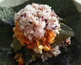 エゴマの葉と鯖マヨネーズのおにぎらず作り方5写真