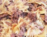 今夜は簡単パスタ＊ビーフトマトパスタ作り方4写真