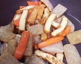割下で簡単♪こんにゃくと長てんのきんぴら作り方3写真