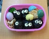 簡単 まっくろくろすけ♪ キャラ弁作り方4写真