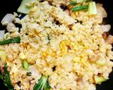 チャーシューとチンゲン菜の炒飯作り方4写真