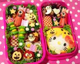 ハロウィン☆キティちゃん☆キャラ弁☆簡単作り方1写真