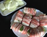 簡単！肉巻き豆腐の玉ねぎいっぱい甘酢かけ作り方1写真
