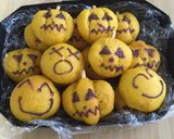 卵乳不使用！ハロウィンかぼちゃオバケパン作り方13写真