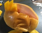 ハリネズミ風柿ハムチーズサンド(^^)!作り方4写真