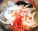 さつまいもの茎と玉ねぎのかき揚げ作り方1写真