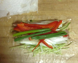 残り焼き豚で野菜たっぷり生春巻き♪作り方4写真