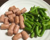 甘長ししとうとウインナーの串揚げ♫作り方1写真