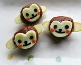 キャラ弁☆ミートボールモンキーの簡単お耳作り方4写真