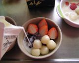 とうふ白玉といちごの冷やしミルクしるこ。作り方4写真