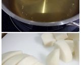 冬❊聖護院大根と松山揚げの味噌汁作り方1写真