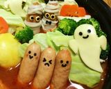 子供が喜ぶ♪ハロウィーン鍋作り方4写真