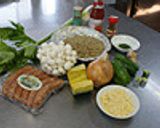 ソーセージとレンズ豆のスープ作り方1写真