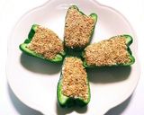 低糖質レシピ☆胡麻風味のピーマンの肉詰め作り方3写真