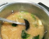 小松菜,長ネギ,大根,豆腐のお味噌汁作り方8写真